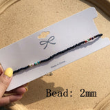 Simple Seed Beads Strand Necklace Women String Beaded Short Choker Necklace Jewelry Chokers Necklace Gift 1pc