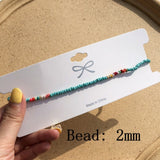 Simple Seed Beads Strand Necklace Women String Beaded Short Choker Necklace Jewelry Chokers Necklace Gift 1pc
