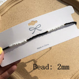 Simple Seed Beads Strand Necklace Women String Beaded Short Choker Necklace Jewelry Chokers Necklace Gift 1pc