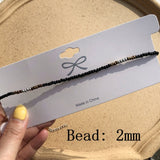 Simple Seed Beads Strand Necklace Women String Beaded Short Choker Necklace Jewelry Chokers Necklace Gift 1pc