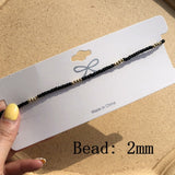Simple Seed Beads Strand Necklace Women String Beaded Short Choker Necklace Jewelry Chokers Necklace Gift 1pc