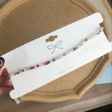 Simple Seed Beads Strand Necklace Women String Beaded Short Choker Necklace Jewelry Chokers Necklace Gift 1pc