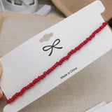 Simple Seed Beads Strand Necklace Women String Beaded Short Choker Necklace Jewelry Chokers Necklace Gift 1pc