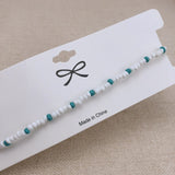 Simple Seed Beads Strand Necklace Women String Beaded Short Choker Necklace Jewelry Chokers Necklace Gift 1pc