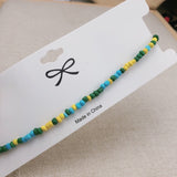 Simple Seed Beads Strand Necklace Women String Beaded Short Choker Necklace Jewelry Chokers Necklace Gift 1pc