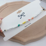 Simple Seed Beads Strand Necklace Women String Beaded Short Choker Necklace Jewelry Chokers Necklace Gift 1pc