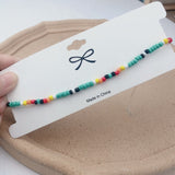 Simple Seed Beads Strand Necklace Women String Beaded Short Choker Necklace Jewelry Chokers Necklace Gift 1pc