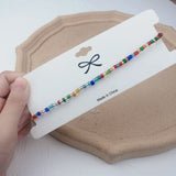 Simple Seed Beads Strand Necklace Women String Beaded Short Choker Necklace Jewelry Chokers Necklace Gift 1pc