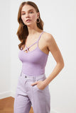 Trendyol Cross Strap Detail Ribbed Knit Undershirt TWOSS21AL0047