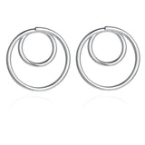 LATS Fashion Distortion Interweave Twist Metal Circle Geometric Round Hoop Earrings for Women Accessories Retro Party Jewelry