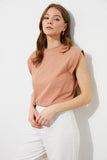 Trendyol Sleeveless Basic Knitted T-Shirt TWOSS20TS0021