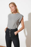 Trendyol Sleeveless Basic Knitted T-Shirt TWOSS20TS0021