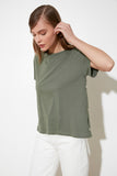 Trendyol Sides Snaps Knitted T-Shirt TWOSS20TS0745