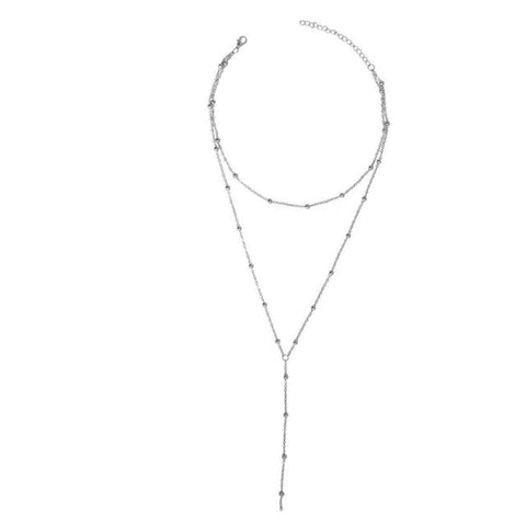 2021  New Fashion Necklace Bohemian Long Chain Women Double Layer Choker Jewelry Gift For Friend Wholesale Dropshipping Necklace