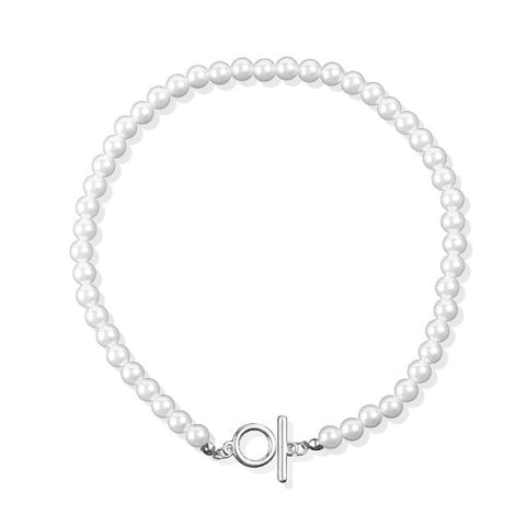 Goth Pearl Choker Necklace Gold Color Lasso Pendants Women Jewelry On The Neck Chain Beads Necklace Chocker Collar For Girl Kpop