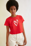 Trendyol Printed Crop Knitted T-Shirt TWOSS21TS0241
