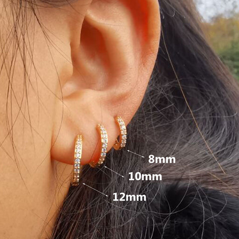 1 Piece Small Girls Hoop Earring Tiny Ear Ring Cartilage Huggie Piercing Hoop Stud Conch Earlobe Tragus Circle Women Hoop