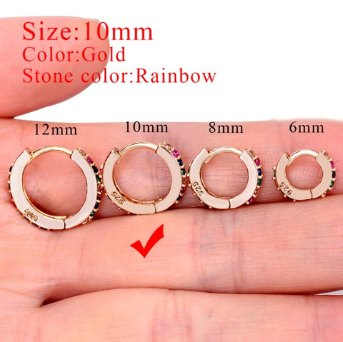 1 Piece Small Girls Hoop Earring Tiny Ear Ring Cartilage Huggie Piercing Hoop Stud Conch Earlobe Tragus Circle Women Hoop