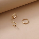 5Pair Fashion Round Twist Copper Small Hoop Earrings Set for Women Simple Gold CZ Crystal Long Chain Earring Jewelry 2021 New