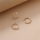 5Pair Fashion Round Twist Copper Small Hoop Earrings Set for Women Simple Gold CZ Crystal Long Chain Earring Jewelry 2021 New