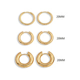 5Pair Fashion Round Twist Copper Small Hoop Earrings Set for Women Simple Gold CZ Crystal Long Chain Earring Jewelry 2021 New