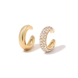 5Pair Fashion Round Twist Copper Small Hoop Earrings Set for Women Simple Gold CZ Crystal Long Chain Earring Jewelry 2021 New