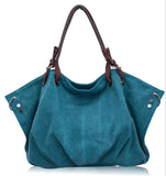 Women Fashion Canvas Handbags Retro Large Capacity Female Shoulder Bags Stylish Casual Crossbody Bags Classic Solid Totes TTOU