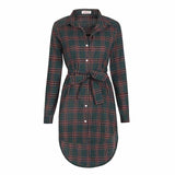 Women Blouses Long Sleeve Plaid Shirts Turn Down Collar Shirt Casual Tunic Feminine Irregular Blouses Plus Size Tops LJ5932M