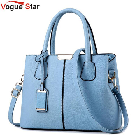 Vogue Star PU Leather Top-handle Women Handbag Solid Ladies Lether Shoulder Bag Casual Large Capacity Tote Crossbody Bags LB24