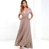 Women Convertible Multi Way Wrap Maxi Dress Backless Sexy Beach Sundress Bridesmaid Party Dresses Bandage Bodycon Long Prom Gown