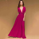 Women Convertible Multi Way Wrap Maxi Dress Backless Sexy Beach Sundress Bridesmaid Party Dresses Bandage Bodycon Long Prom Gown