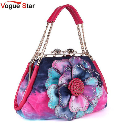 2018 New Designer Women Handbag Colorful Flower Women's Tote Women Messenger Bags Fashion  Ladies Shoulder Bag Bolsas LB867