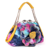 2018 New Designer Women Handbag Colorful Flower Women's Tote Women Messenger Bags Fashion  Ladies Shoulder Bag Bolsas LB867