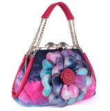 2018 New Designer Women Handbag Colorful Flower Women's Tote Women Messenger Bags Fashion  Ladies Shoulder Bag Bolsas LB867