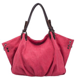 Women Fashion Canvas Handbags Retro Large Capacity Female Shoulder Bags Stylish Casual Crossbody Bags Classic Solid Totes TTOU