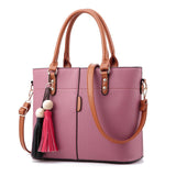 Petrichor Large Capacity Tassel Tote Bag Women Soft Leather Ladies Handbag Crossbody Messenger Bags Female Purse Shoulder Bag