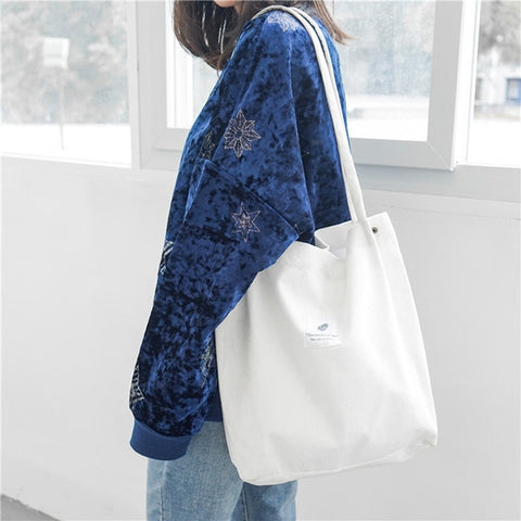 Fashion Women Shoulder Bag Canvas Korean Version Handbag Designer Brand Female Totes Casual Large Capacity Corduroy Shoulder Bag