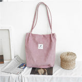 Fashion Women Shoulder Bag Canvas Korean Version Handbag Designer Brand Female Totes Casual Large Capacity Corduroy Shoulder Bag