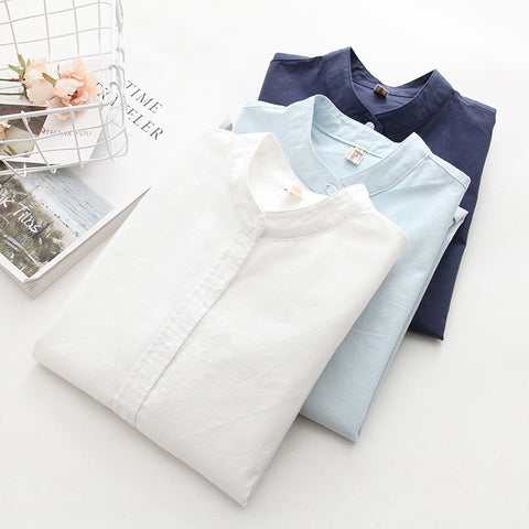 Long Sleeve White Blue Womens Oxford Shirts Plus Size 2018 New Casual Woman Office Blouse Female Wear High Quality Ladies Tops