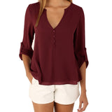 LASPERAL Zipper Short Sleeve Women Shirts Sexy V Neck Solid Womens Tops Blouses Casual Tee Shirts Tops Female Clothes Plus Size