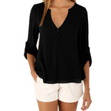 LASPERAL Zipper Short Sleeve Women Shirts Sexy V Neck Solid Womens Tops Blouses Casual Tee Shirts Tops Female Clothes Plus Size