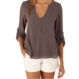 LASPERAL Zipper Short Sleeve Women Shirts Sexy V Neck Solid Womens Tops Blouses Casual Tee Shirts Tops Female Clothes Plus Size